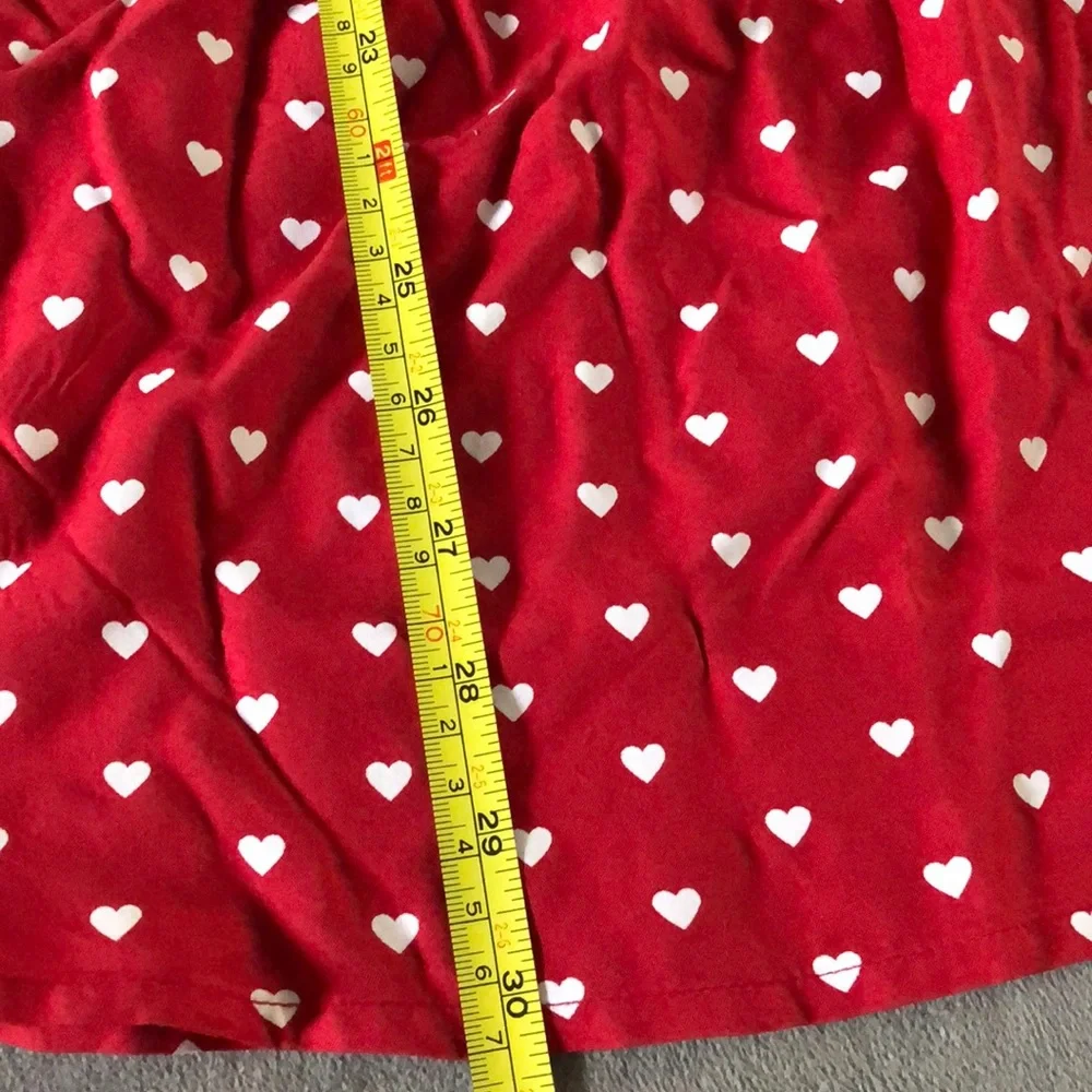 Gap Kids Dress Girls Size XL 12 Red White Hearts Long Sleeve‎